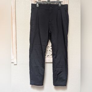 Nike Dri Fit mens 33 pants black flat front chino golf business casual office